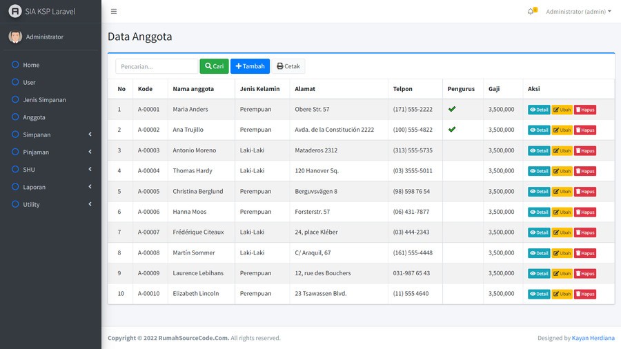 Aplikasi Koperasi Simpan Pinjam Laravel 2024